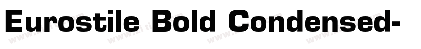 Eurostile Bold Condensed字体转换